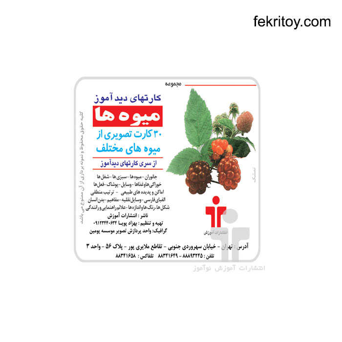 کارت ديدآموز ميوه ها 